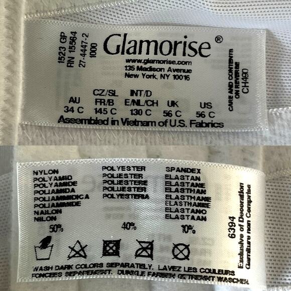 Glamorise MagicLift Original Support Bra White 56C Style 1000 NWOT - Picture 8 of 11